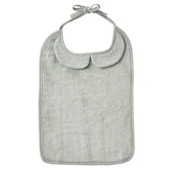 Bavoir Grand Modèle Bambou Et Gaze BB&CO Mix & Match Vert De Gris