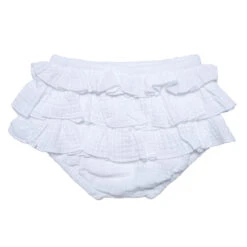 Bloomer à Volants En Gaze De Coton 12m BB&CO Blanc