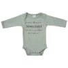 Body Manches Longues 3m BB&CO Vert De Gris "Je Suis Tellement Adorable"