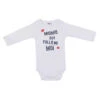 Body Manches Longues 3m BB&CO Blanc "mamie Est Folle De Moi"