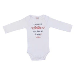 Body Manches Longues 6m BB&CO Blanc "il N’y A Pas De Tonton Aussi Génial"