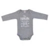 Body Manches Longues 6m BB&CO Gris Chiné "Mon Parrain C’est Le Plus Cool"