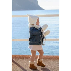 Bonnet Chapka Lapin En Sherpa 0/6m BB&CO Blanc -Bb&Co bonnet ours sherpa 5