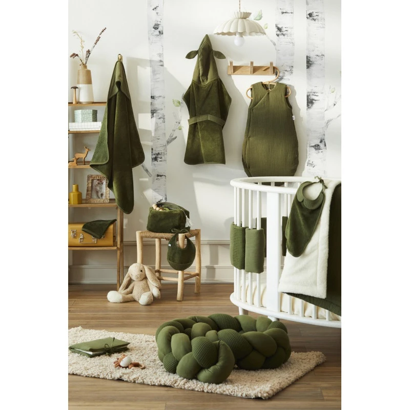 Cape De Bain + Gant Bambou Et Gaze BB&CO Mix & Match Fougère 2 Cape De Bain + Gant Bambou Et Gaze BB&CO Mix & Match Fougère – Image 2