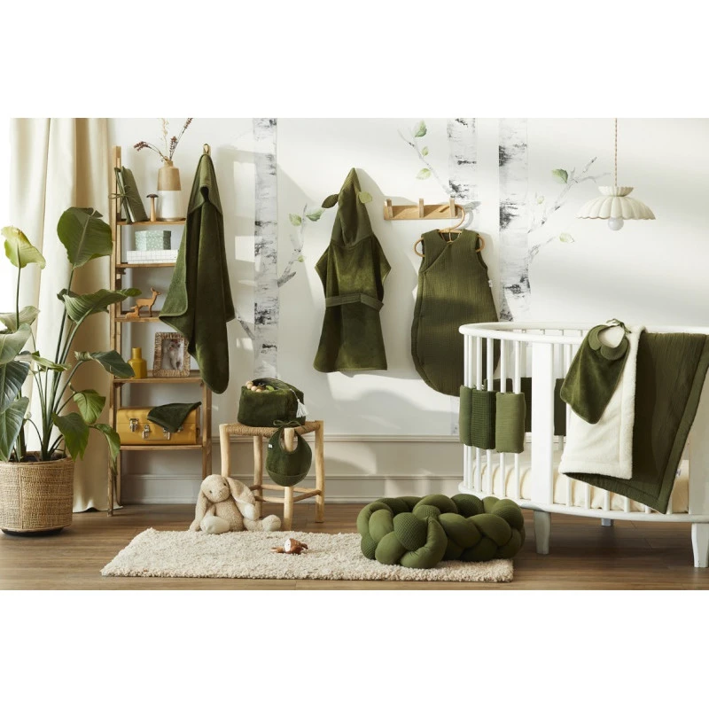 Cape De Bain + Gant Bambou Et Gaze BB&CO Mix & Match Fougère 3 Cape De Bain + Gant Bambou Et Gaze BB&CO Mix & Match Fougère – Image 3