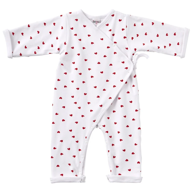 Combinaison Forme Kimono 6m Cœur BB&CO Ma Petite Layette 1 Combinaison Forme Kimono 6m Cœur BB&CO Ma Petite Layette