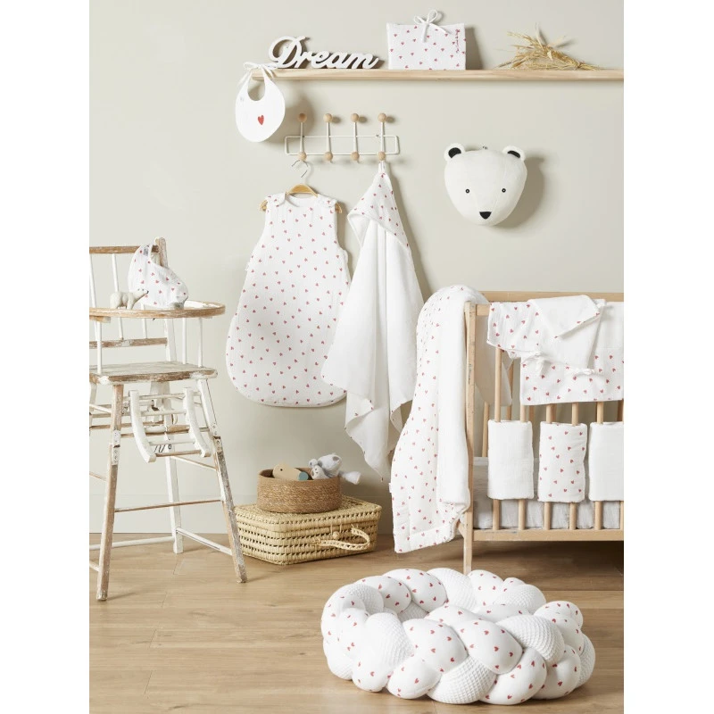 Couverture Luxe 70x100 BB&CO Mon Petit Coeur 2 Couverture Luxe 70x100 BB&CO Mon Petit Coeur – Image 2