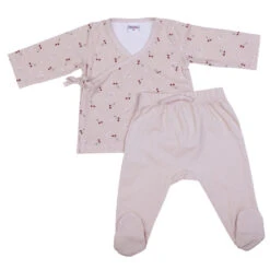 Ensemble Cache-cœur + Pantalon à Pied 3m BB&CO Cerise