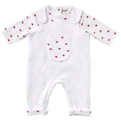 Ensemble Tee-shirt + Salopette 1m Cœur BB&CO Ma Petite Layette