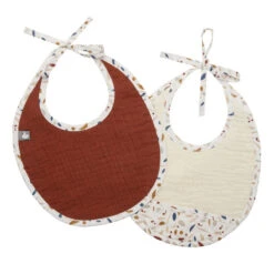 Lot De 2 Bavoirs Naissance En Gaze BB&CO Portofino