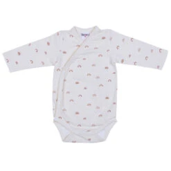 Lot De 2 Bodys Croisés Ml 6m BB&CO Rouille / Arc-en-ciel -Bb&Co lot de 2 bodys croises ml 6m bbco rouille arc en ciel 1 3