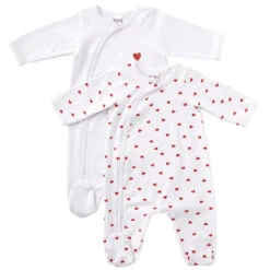 Lot De 2 Pyjamas 12m Coeurs BB&CO Ma Petite Layette