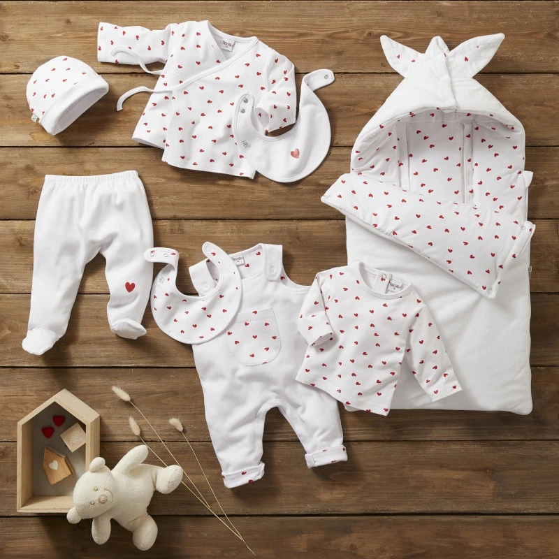 Lot De 2 Pyjamas 6m Coeurs BB&CO Ma Petite Layette 4 Lot De 2 Pyjamas 6m Coeurs BB&CO Ma Petite Layette – Image 4