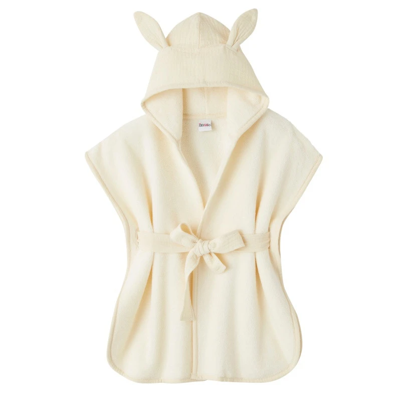 Peignoir Bambou Et Gaze 2/4ans BB&CO Mousse De Lait 1 Peignoir Bambou Et Gaze 2/4ans BB&CO Mousse De Lait
