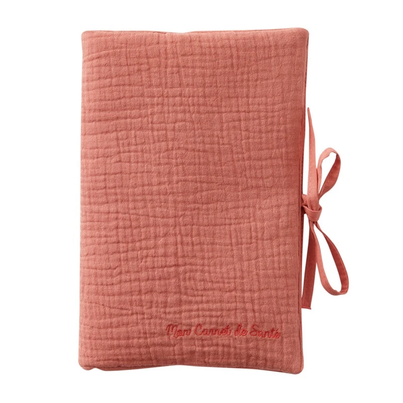 Protège Carnet De Santé Gaze BB&CO Mix & Match Marsala 1 Protège Carnet De Santé Gaze BB&CO Mix & Match Marsala