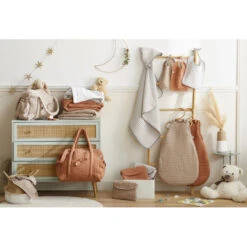 Sac à Langer Coton Gaufré BB&CO Cassonade -Bb&Co sac a langer coton gaufre bbco cassonade 3