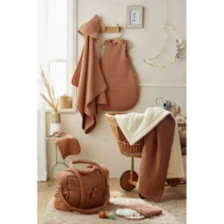 Sac à Langer Coton Gaufré BB&CO Cassonade -Bb&Co sac a langer coton gaufre bbco cassonade 4