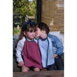 Serviette élastiquée Gaze & Popeline BB&CO Framboise 6 Serviette élastiquée Gaze & Popeline BB&CO Framboise -Bb&Co serviette elastiquee gazepopeline 3