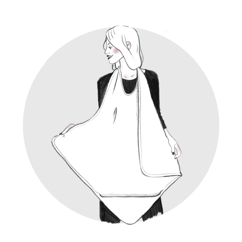 Sortie De Bain Tablier En Bambou BB&CO Vert De Gris 5 Sortie De Bain Tablier En Bambou BB&CO Vert De Gris – Image 5